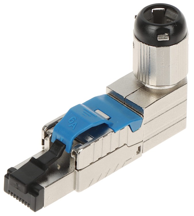 WTYK MODULARNY KĄTOWY EKRANOWANY RJ45/FTP6A-HAND-KAT-1446088