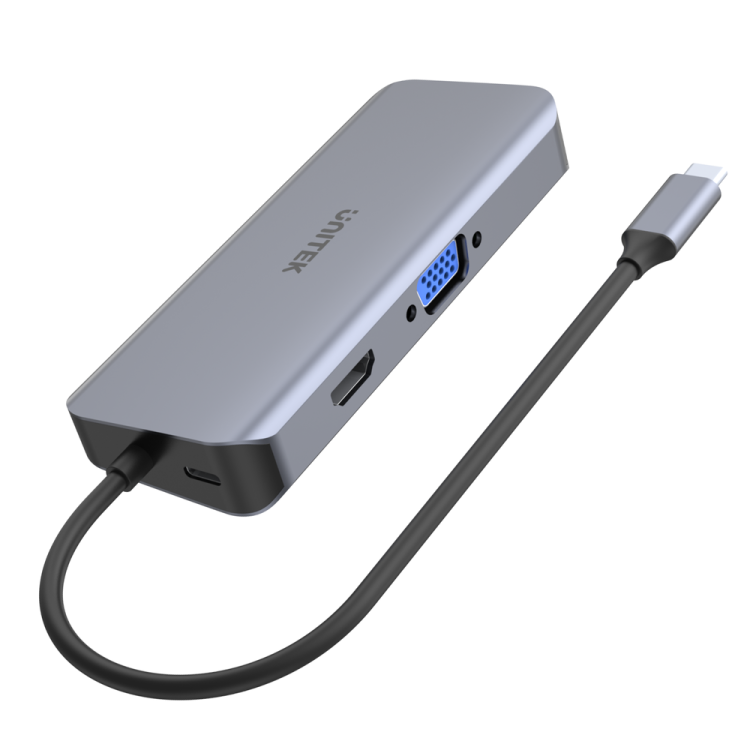 Unitek Hub USB-C 3xUSB 3.1 PD HDMI SD VGA RJ45-1632568
