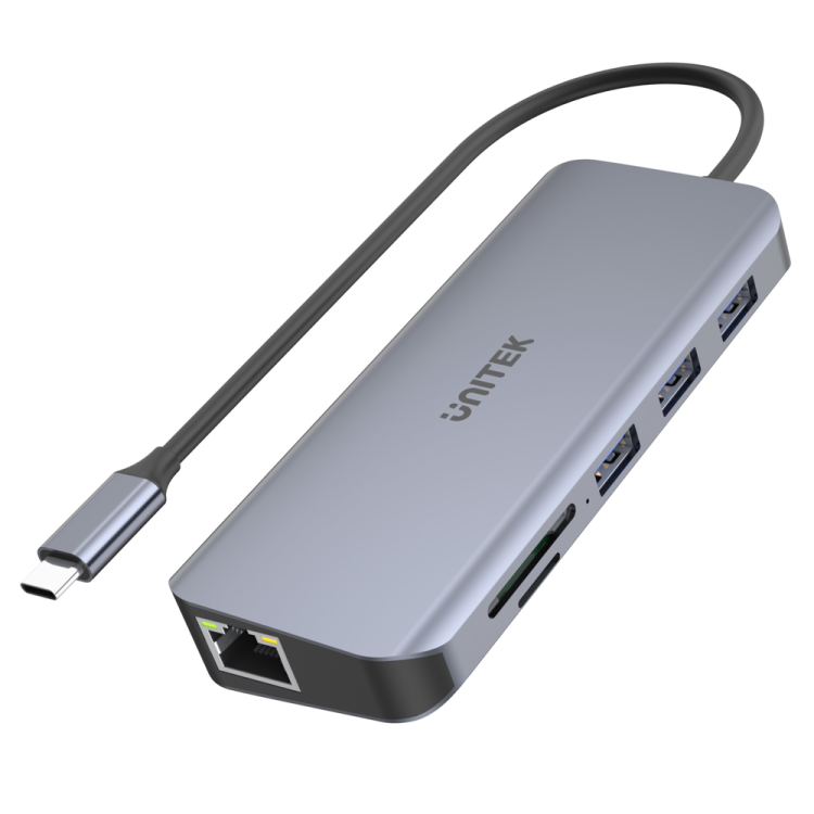 Unitek Hub USB-C 3xUSB 3.1 PD HDMI SD VGA RJ45-1450178
