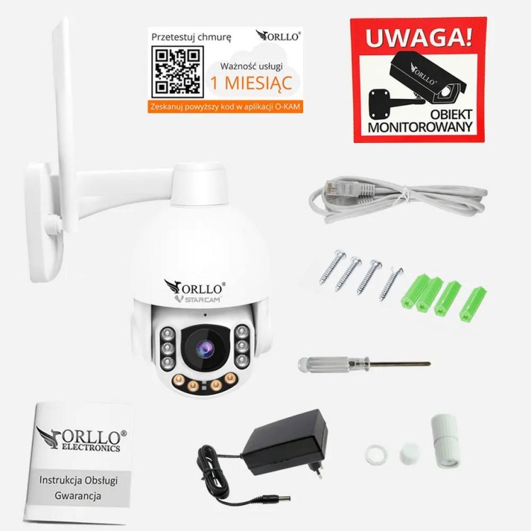 Kamera IP Orllo Z7 Pro zewnętrzna obrotowa GSM 4MPx-1680443