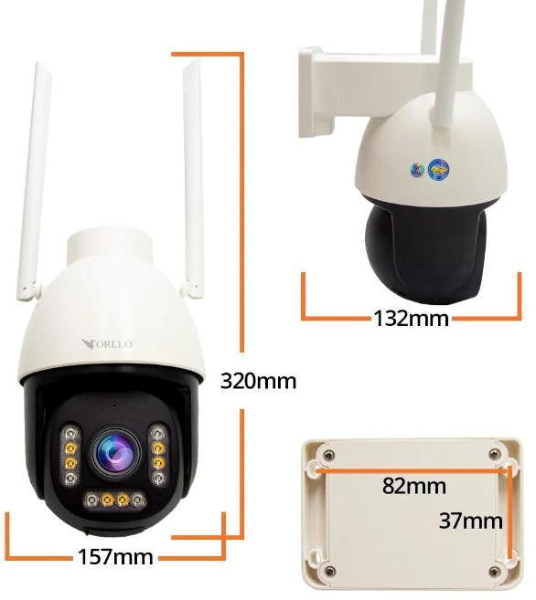 Kamera IP Orllo zewnętrzna obrotowa zoom x10 ORLLO Z9 ULTRA-1681848