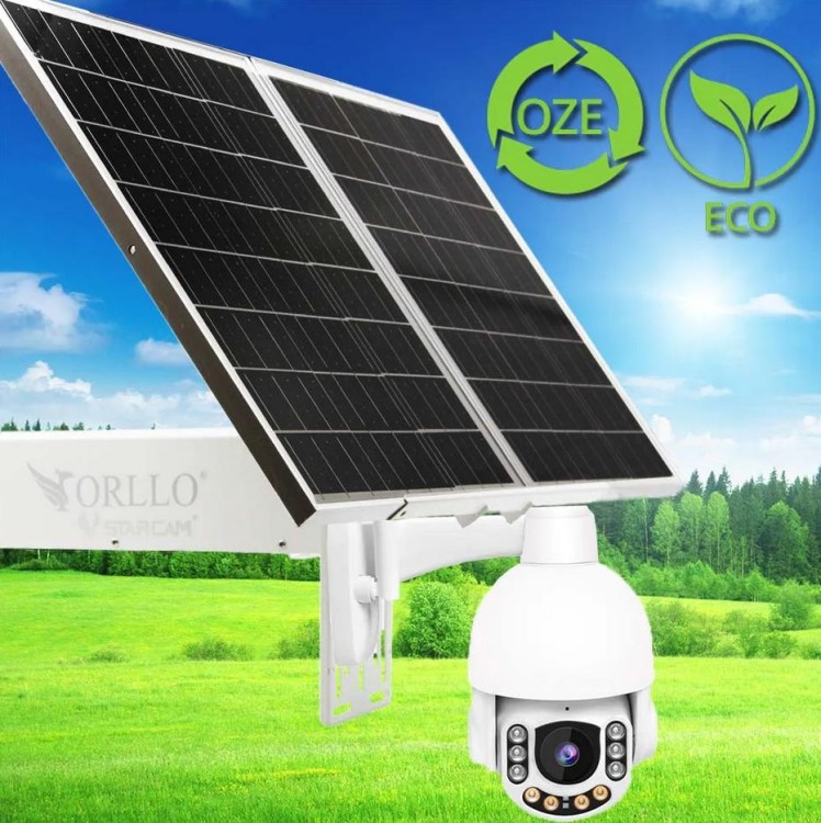 Kamera Zewnętrzna Obrotowa GSM na Kartę SIM Orllo Z7 PRO + Panel fotowoltaiczny SM6030 Pro-1682098