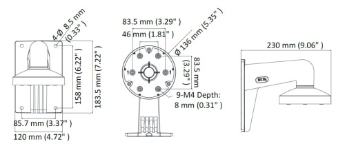 UCHWYT KAMERY DS-1473ZJ-135 Hikvision-1682804