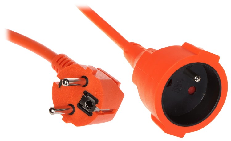 PRZEDŁUŻACZ Z UZIEMIENIEM PS-3X1.5-50M/ORANGE 50m-1647893