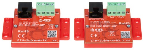 ZESTAW KONWERTERÓW UTP / 2-WIRE DO TRANSMISJI LAN+POE ETH-2WIRE-A-SET KOMPLET 2 SZT ATTE-1677686