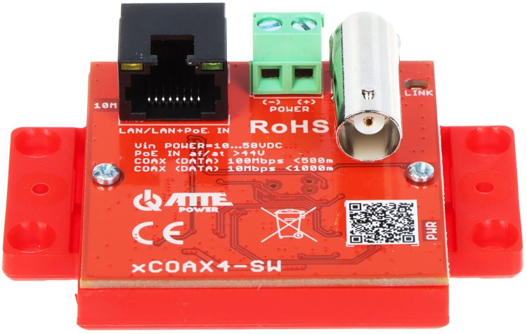 ZESTAW KONWERTERÓW UTP / COAXIAL DO TRANSMISJI LAN+POE XCOAX4-SET KOMPLET 2 SZT ATTE-1648081
