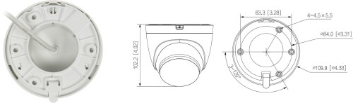 KAMERA IP IPC-HDW1230DT-SAW-0280B Wi-Fi, - 1080p 2.8mm DAHUA-1695762