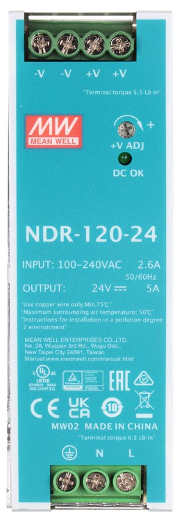 ZASILACZ IMPULSOWY NDR-120-24 MEAN WELL-1663354