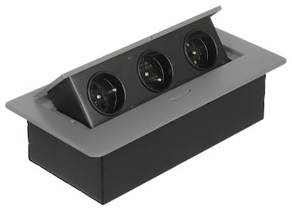LISTWA ZASILAJĄCA MEBLOWA OR-GM-9032/GR (3 GNIAZDA) ORNO-1573607