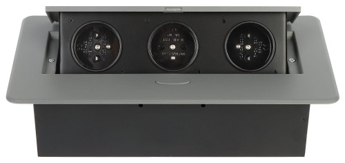 LISTWA ZASILAJĄCA MEBLOWA OR-GM-9032/GR (3 GNIAZDA) ORNO-1573609