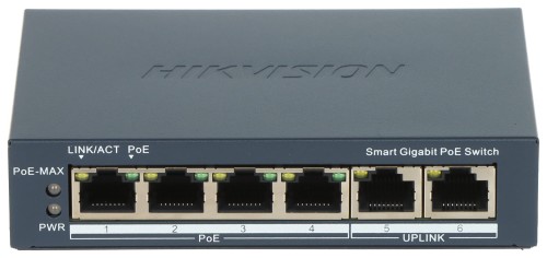 SWITCH POE DS-3E1506P-EI 4-PORTOWY Hikvision-1695888