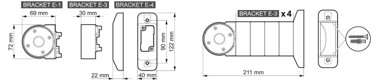 UCHWYT DO CZUJEK RUCHU BRACKET-E-AGATE-EX SATEL-1704931