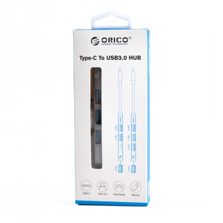 Orico Hub USB-C 3xport USB-A, czytnik microSD, alu-1358201