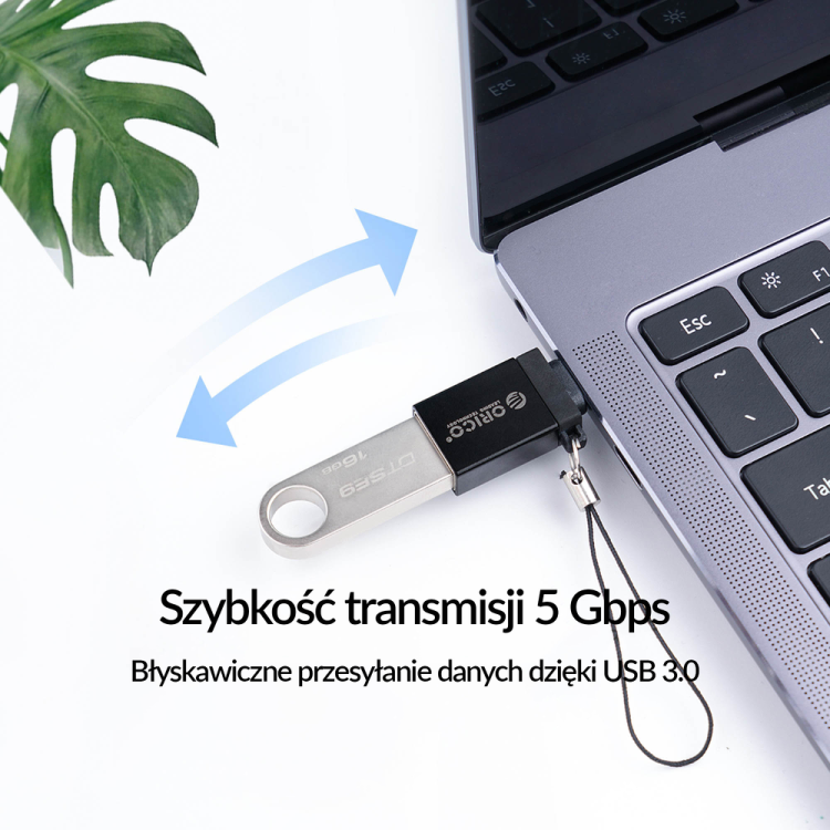 Orico Adapter USB-C na USB-A 3.1 alu zawieszka-1634483