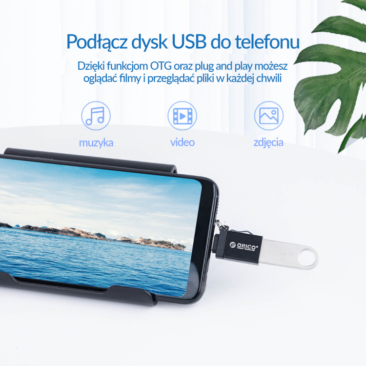 Orico Adapter USB-C na USB-A 3.1 alu zawieszka-1277917