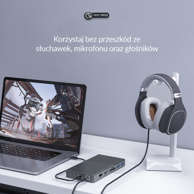 Orico Stacja dokująca 9w1 z obudową M.2 SSD NVMe-1635751