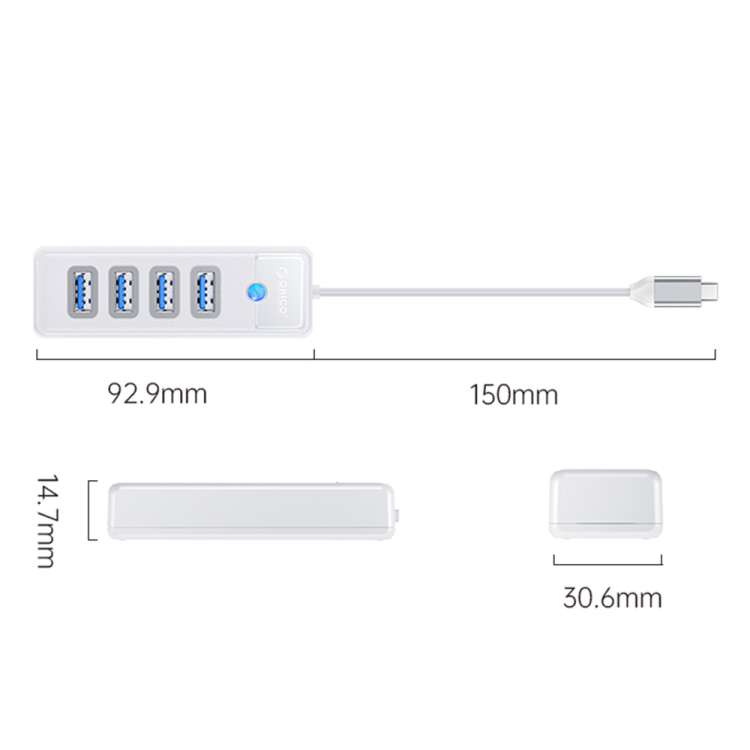 Orico Hub USB-C 4x USB-A 3.1 biały-1636656