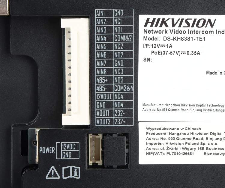 PANEL WEWNĘTRZNY IP DS-KH8381-TE1 Hikvision-1769031