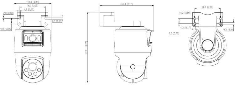 KAMERA PT IP OBROTOWA ZEWNĘTRZNA SDT2A200-2F-NB-A-PV WizSense Smart Dual Light - 1080p 4mm DAHUA-1695769