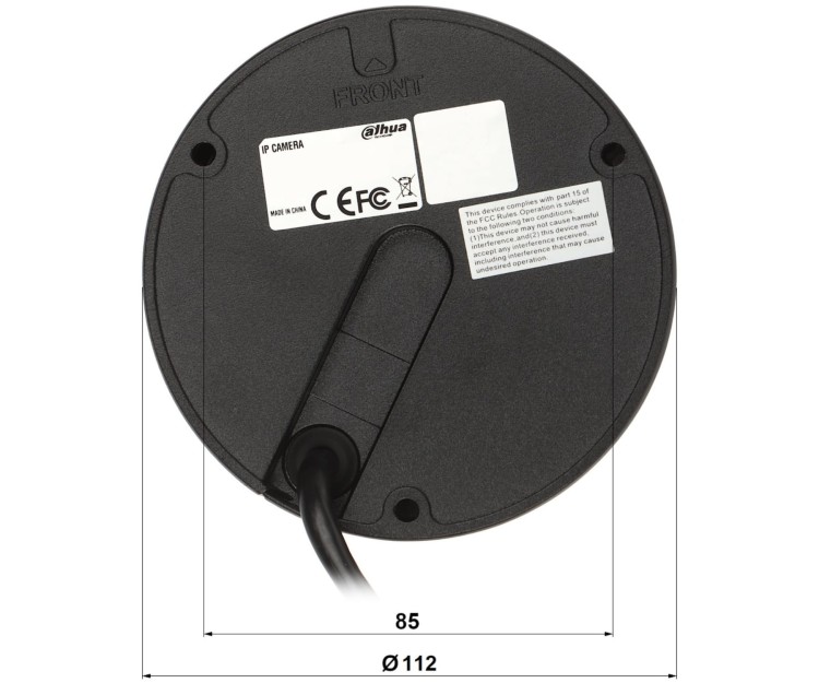 KAMERA WANDALOODPORNA IP IPC-HDBW3849E-AS-IL-0280B-BLACK WizSense Smart Dual Light - 8Mpx 4K UHD 2.8mm DAHUA-1764315