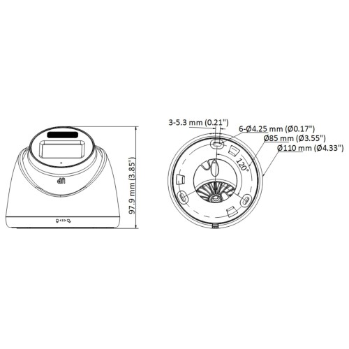KAMERA AHD, HD-CVI, HD-TVI, PAL DS-2CE78U0T-LF(2.8MM) Smart Hybrid Light - 8.3Mpx 4K UHD 2.8mm Hikvision-1764787