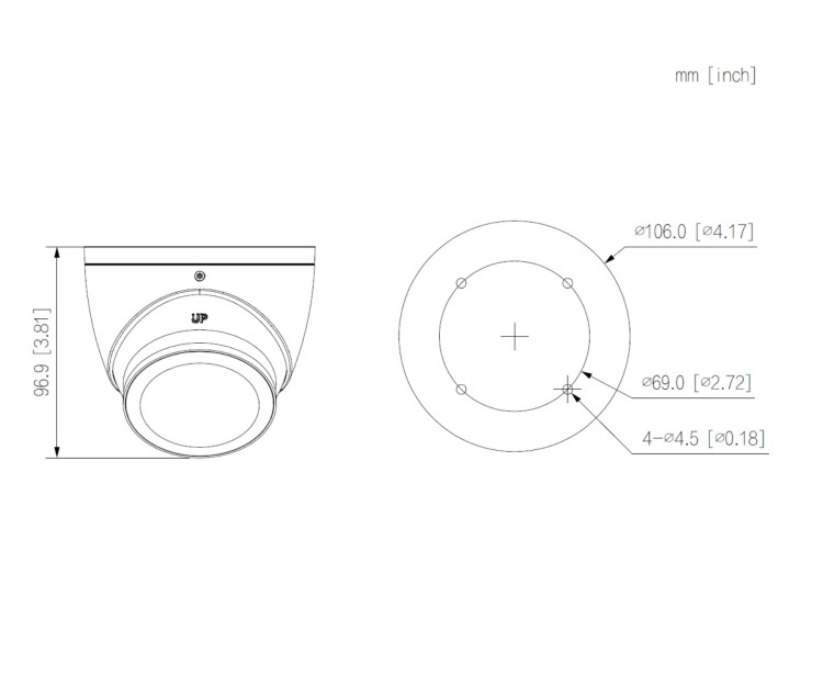 KAMERA AHD, HD-CVI, HD-TVI, CVBS HAC-HDW1239T-A-LED-0280B-S3 Full-Color - 1080p 2.8mm DAHUA-1764016