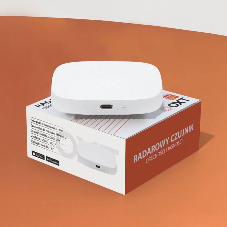 OXT Czujnik radar obecności jasności USB WiFi TUYA T155-1803626