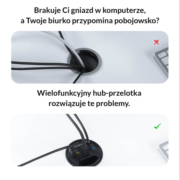 Orico Hub USB 3.1 biurkowy 4 porty USB-A 5Gbps-1277882