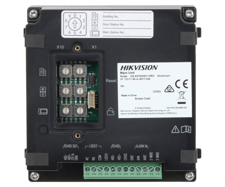 ZESTAW WIDEODOMOFONOWY DS-KIS704EY/ALUMINUM Hikvision-1763762
