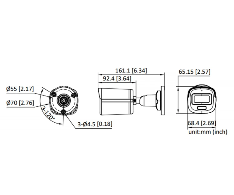 KAMERA AHD, HD-CVI, HD-TVI, CVBS DS-2CE10DF3T-LFS(2.8MM) Smart Hybrid Light - 1080p Hikvision-1789759