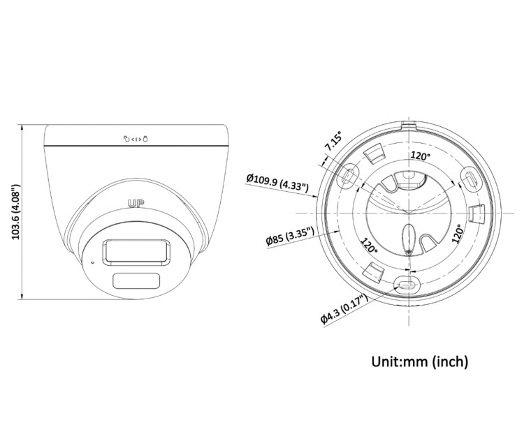 KAMERA IP VE-NC123F-IU(2.8MM) Smart Hybrid Light - 1080p Hikvision-1815341