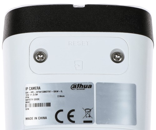 KAMERA IP IPC-HFW1339DTK1-SAW-IL-0280B Wi-Fi 6 Smart Dual Light - 3Mpx 2.8mm DAHUA-1805590