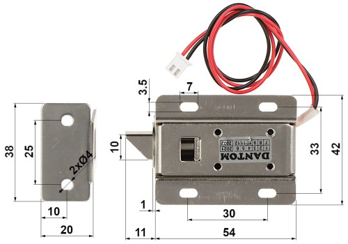 ZACZEP ELEKTROMAGNETYCZNY SZAFKOWY DT-03 DANTOM-1518240