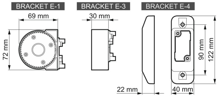 PODSTAWA MODUŁOWEGO UCHWYTU DO CZUJEK RUCHU BRACKET-E-4 SATEL-1333547