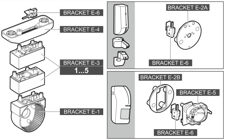 PODSTAWA MODUŁOWEGO UCHWYTU DO CZUJEK RUCHU BRACKET-E-4 SATEL-1333548