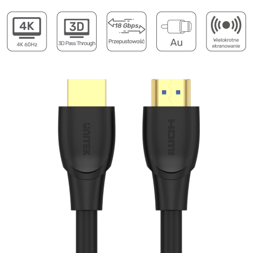 Unitek Kabel High Speed HDMI 2.0 4K C11041BK 5 m-1633137