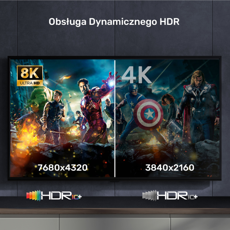 Unitek Kabel HDMI 2.1 8K 60Hz, czarny, 1m-1782151