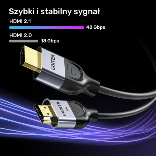 Unitek Kabel HDMI 2.1 8K 60Hz, czarny, 2m-1783234