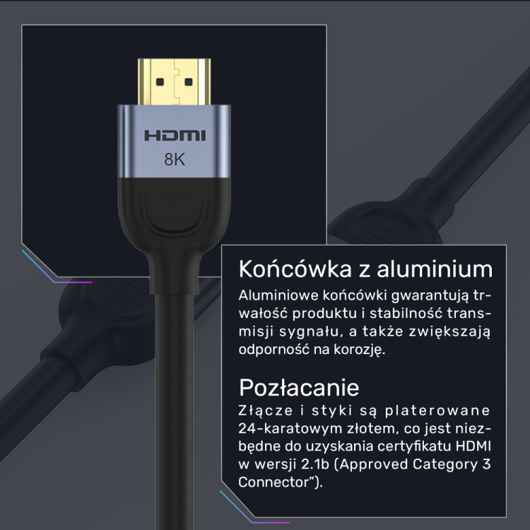 Unitek Kabel HDMI 2.1 8K 60Hz, czarny, 5m-1783098