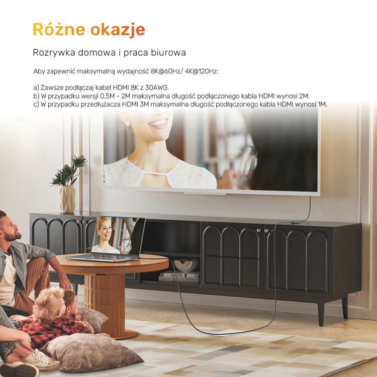 Unitek przedłużacz HDMI (M) - HDMI (F) 2.1, 8K 3m-1784813
