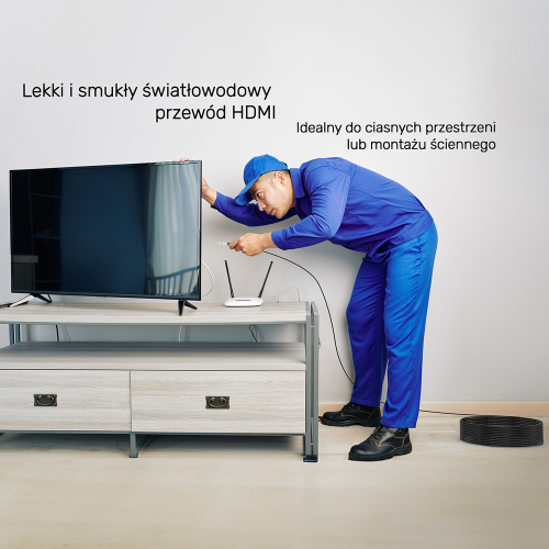 Unitek Kabel optyczny HDMI 2.0 AOC 4K 60Hz 70 m-1787277