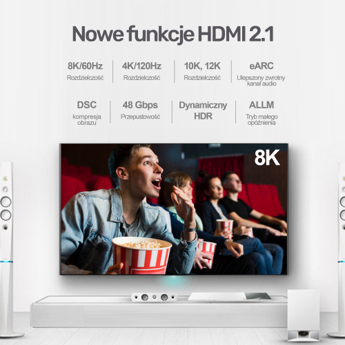 Unitek przewód HDMI 2.1 8K, UHD, 3M - C139W-1632890