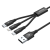 Unitek przewód ładujący USB 3 w 1 czarny C14049BK-1632582