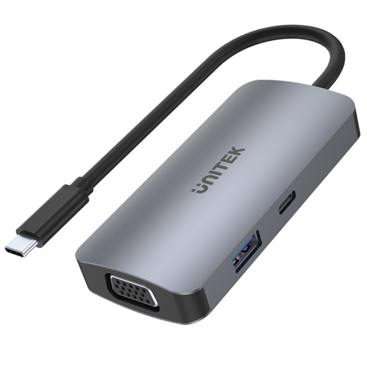Unitek Hub USB-C 1xUSB 3.1 Gen1 VGA 2xHDMI PD MST-1276329