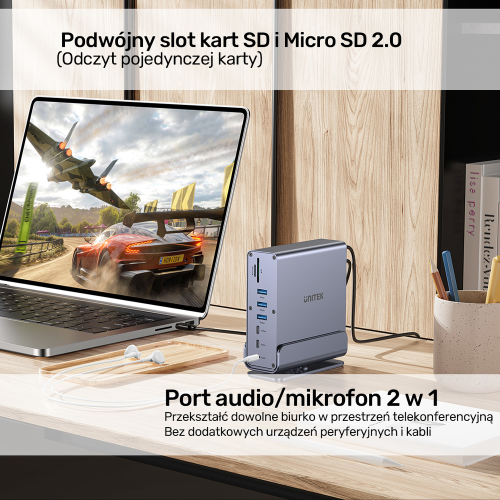 Unitek Uniwersalna stacja dokująca DisplayLink 4K x3-1787285