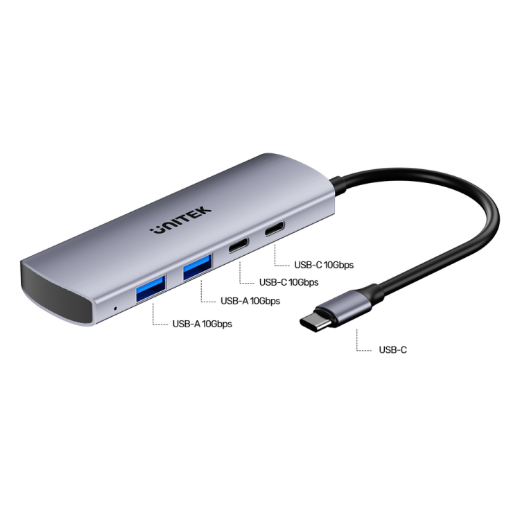 Unitek Hub 4w1 USB-C 10 Gbps, 2x USB-A i 2x USB-C H1112DGY01-1785965