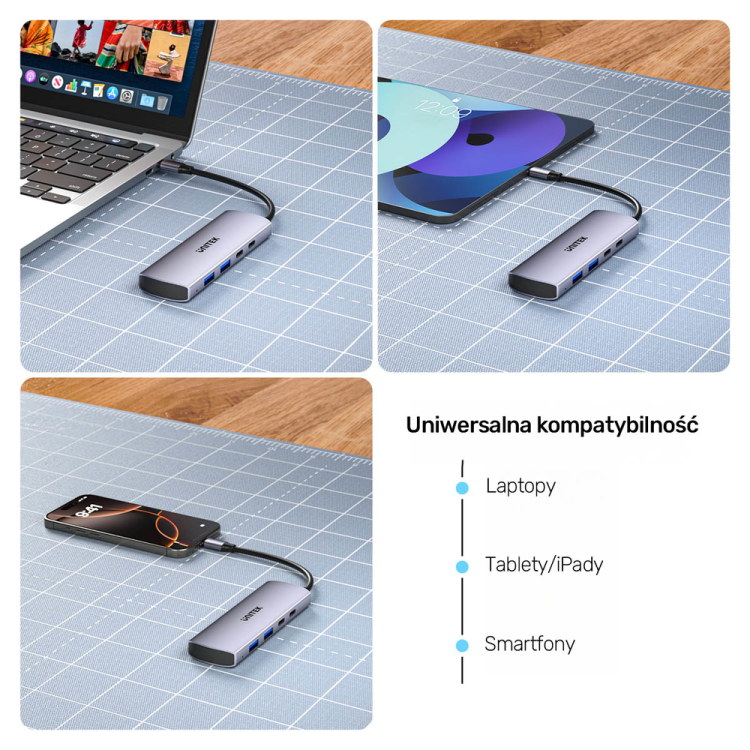Unitek Hub 4w1 USB-C 10 Gbps, 2x USB-A i 2x USB-C H1112DGY01-1785974