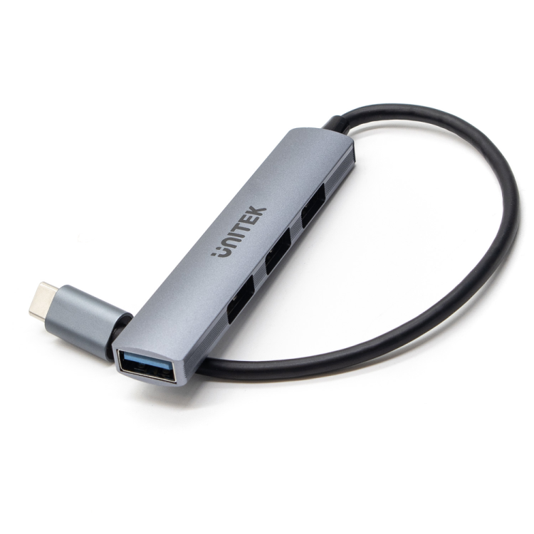 Unitek Hub USB-C 1*USB-A 5 Gbps, 3*USB-A 2.0 alu-1654652