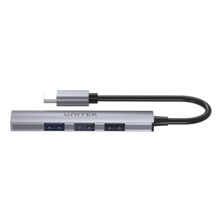 Unitek Hub USB-C 1*USB-A 5 Gbps, 3*USB-A 2.0 alu-1639581