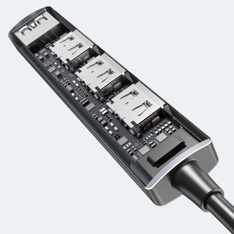 Unitek Hub USB-C 1*USB-A 5 Gbps, 3*USB-A 2.0 alu-1639587